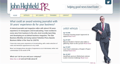 Desktop Screenshot of johnhighfieldpr.co.uk